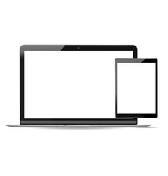 Laptop And Tablet Pc Mockup Set Mobile Devices