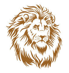 Lion King Of Jungle Face Printable Stencil