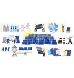 Solar Plant Icon Set