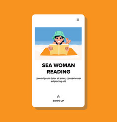 Summer Sea Woman Reading