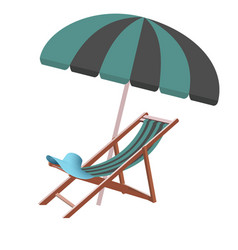 Beach Chair Sun Hat And Umbrella