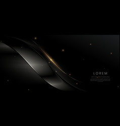 Luxury Black Background With Gold Line Curved And