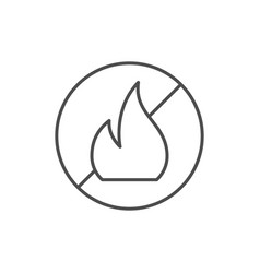 No Fire Line Outline Icon