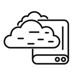 Storage Cloud Icon Outline Backup Data