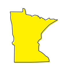 Simple Outline Map Of Minnesota Is A State