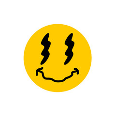 Acid Smile Face Psychedelic Symbol Of Rave