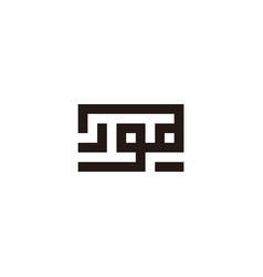 Calligraphy Square Geometric Simple Symbol Logo