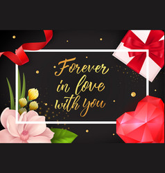 Forever In Love Festive Lettering In Frame