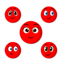 Set Of Cute Colorful Red Ball For Kids