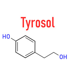 Tyrosol Molecule Skeletal Formula