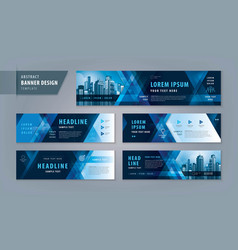 Abstract Banner Design Web Template Set