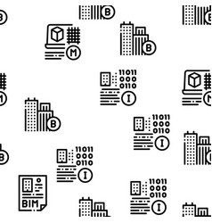 Bim Building Information Seamless Pattern