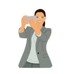 Business Woman With Mobile Phone Isolated