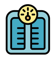 Fitness Scales Icon Flat