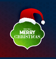 Merry Christmas Text Frame With Santa Claus Design