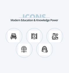 Modern Education And Knowledge Power Line Icon