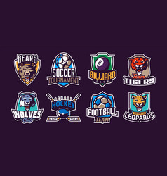 Set Of Mascots And Sports Logos Mascots