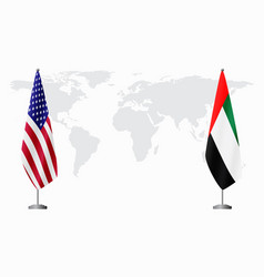 United States And Arab Emirates Flags