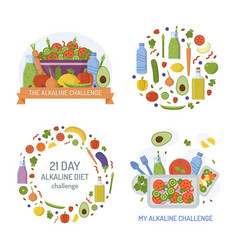 Alkaline Diet Logo Set