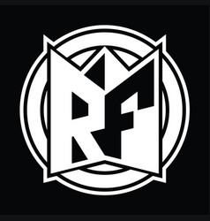 Rf Logo Monogram Circle Rounded Design