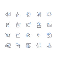 Organizational Development Line Icons Collection