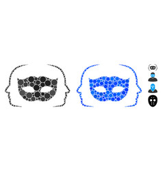 Private Party Mask Composition Icon Circles