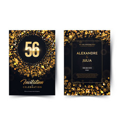 56th Years Birthday Black Paper Luxury