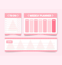 Pink To Do List With Weekly