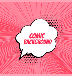 Comic Background With Zoom Lines And Chat Bubble