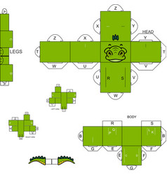 Cube Mockup Crocodile Character Cartoon