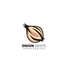 Onion White Logo Mascot Design