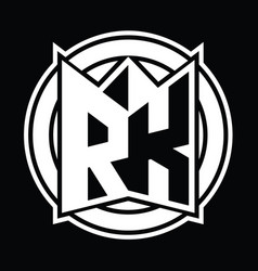 Rk Logo Monogram Circle Rounded Design