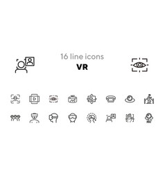 Vr Line Icon Set