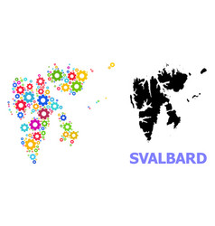 Engineering Collage Map Svalbard Islands