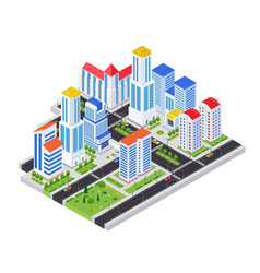 Housing Complex - Modern Colorful Isometric