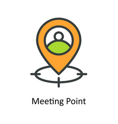 Meeting Point Fill Outline Icons Simple St