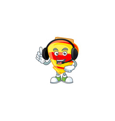 Smiley Chinese Gold Tops Toy Wearing Headphone