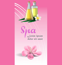 Spa Brochure Design With Pink Blossom