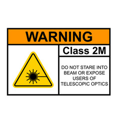 Laser Radiation Danger Class 2m Label Icon Safety