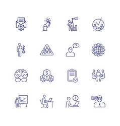 Management Line Icon Set