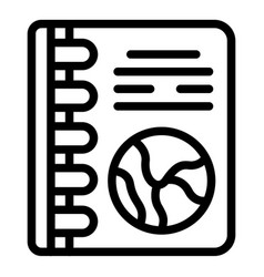 Tourism Notebook Icon Outline Study