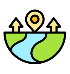 World Map Icon Flat