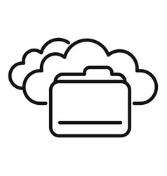 File Folder Icon Outline Data Cloud