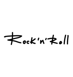 Isolated Lettering Rock N Roll