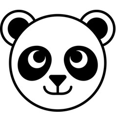 Panda In Line Icon Style