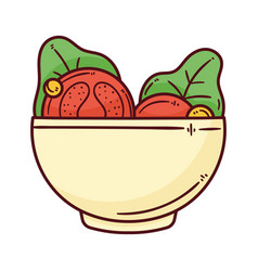 Tomatoes And Lettuces In Bowl