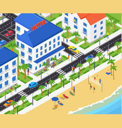 Coastal City - Modern Colorful Isometric