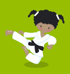 Karate Kid Girl Mulatto Dark Jump 09