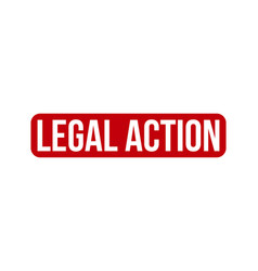 Red Legal Action Rubber Stamp Seal