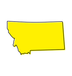 Simple Outline Map Of Montana Is A State